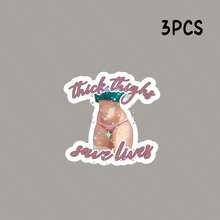 "Thick Thighs Save Lives" Cartoon Full Hip Design Vinyl Sticker - Matte Finish, Self-Adhesive, Durable Vinyl Material For Water Bottles, Tumblers, Laptops, Hats & Phone Cases - one-size - View 9