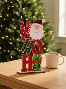 Santa Claus Figurine, Colorful Letter Tabletop Centerpiece, Suitable For Holiday Table Decor, Christmas Home Tabletop Decor, Holiday Decor, Home Decor, Room Decor - A - View 8