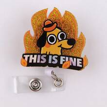 Retractable D-Shaped Badge Reel, Cute Cartoon Design, Nurse Hospital ID Badge Clip Office Lanyard 1pc - A - View 5