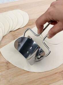 1pc Stainless Steel Dumpling Mold, Dumpling Maker Tool, Dumpling Press, Dumpling Skin Mold, Manual Rolling Pin - View 4
