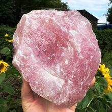 1pc Large Natural Rough Rose Quartz, Raw Rose Quartz Stone, Mineral Collection, Teaching Resources Display, Creative Gifts And Specialty Additions, - 1pc Random - View 17