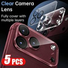 ZYONS 5pcs Camera Lens Glass Film [Multi-Layer Protection] Compatible With IPhone 18 Pro Max/18 Pro/Duo/17 Pro Max/17 Pro/17 Air/17, 16 Pro Max/16 Pro/16 Plus/16, 15 Pro Max/15 Pro/15 Plus/15, 14 Pro Max/14 Pro/14 Plus/14, 13 Pro Max/13 Pro/13/13 Mini, 12 Pro Max/12 Pro/12/12 Mini, 11 Pro Max/11 Pro/11 Series, Camera Lens Protector, Tempered Glass Cover, Anti-Glare For Night Photography, 3D Stereo, Protect Camera - 5pcs - View 41