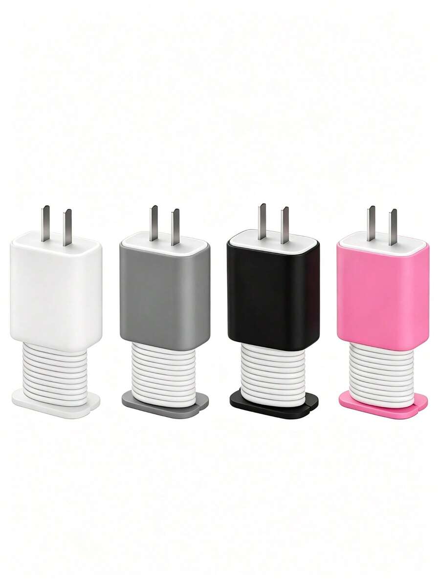14pcs Silicone Charger Protective Covers USB Cable Accessories, Compatible With 18W And 20W Silicone Power Adapters, Power Adapter Protective Shell Size 1.66*1.12 Inches, Cable Organizer (Charger Not Included)