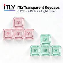 Tutup Tombol PC Persegi XDA Bening 8 Buah Dua Warna Transparan RGB dengan Lampu Latar Menembus Batang Silang Anti-Menguning Tebal untuk Perakitan Keyboard Mekanik DIY, Gaming, Pengetikan Kantor, dan Hadiah - View 13