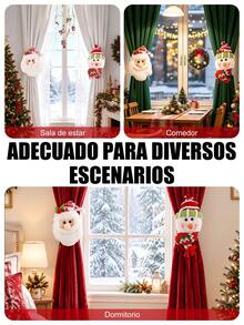 Curtain Hook & Curtain Buckle - 2pcs (Santa Claus + Snowman) - View 8