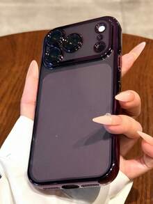 奢華酒紅色大窗一體式相機保護手機殼，適用於 iPhone 17 Pro Max 17 Pro 17 16 Pro Max 16 Pro 16 15 Pro Max 15 Pro 15 14 Pro Max 14 Pro 14 13 Pro Max 13 Pro 13 12 Pro Max 12 Pro 12 11，極簡純色防震保護殼，情侶禮物 - 酒紅色 - 查看 8