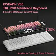 EWEADN Wired Keyboard, Silent Computer Keyboard, Ergonomic Design, Smooth And Comfortable Typing, Responsive Soft Keys, Durable Keycaps, Suitable For PC, Laptop, Desktop, Office, Work, Home And Daily Use USB Keyboard - View 7