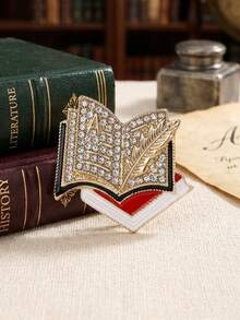 Enamel And Rhinestone Teacher Book Brooches - Back To School Pins For Women Unisex Casual Party Jewelry Accessories / Friends Gifts Decoration - Teacher's Book - View 11