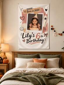 1 Customized Personalized Photo Text Pillowcase (Excluding Pillow Core), Single-Sided Printed Pillowcase, Personalized Birthday Gift, Holiday Customization, Valentine's Day Anniversary Gift For Couples, Homemade Holiday Home Gift, Gift Customization - Multi-color 4 - View 2