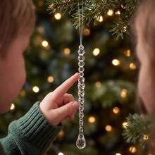 12Pcs Twisted Acrylic Icicle Hanging Ornaments,Christmas Tree Icicle Decorations, Winter Xmas Holiday Party Hanging Decor Transparent Hanging Pendant - Multicolor - View 3