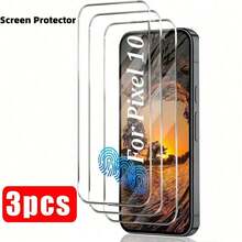 3-Pack Screen Protector, Compatible With Google Pixel 9 Pro XL/Pixel 9 Pro/Pixel 9, Pixel 10 Pro Fold/Pixel 10 Pro/10 Pro XL/10, Pixel 10a, Pixel 11/11 Pro/11 Pro XL Series, Fingerprint Unlock Tempered Glass Screen Protector, High Definition, Anti-Fingerprint, Anti-Scratch, Bubble-Free Easy Installation, Full Screen Protection - Clear - View 8