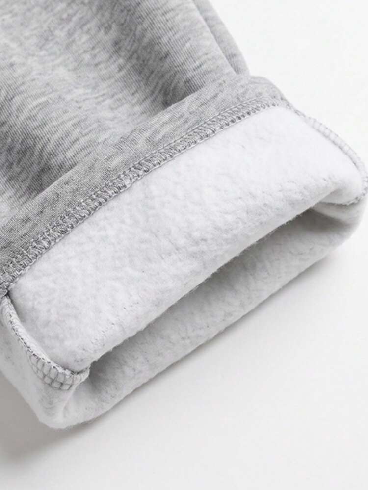 KyrLssu Women Loose Wide Leg Sweatpants, Elastic Waist Drawstring Casual Trousers With Pockets - Light Grey - View 5