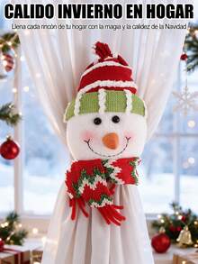 Curtain Hook & Curtain Buckle - 2pcs (Santa Claus + Snowman) - View 3