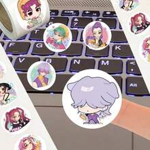 KPop Demon Hunters 500pcs Cartoon Popular Character Roll Stickers, Suitable For Hobby Collectors, Gift Sealing, Laptops, Packaging Decoration, DIY Crafts For Halloween, Thanksgiving, Christmas, And Holiday Gift Supply, Ideal Choice. - Multicolor - View 7