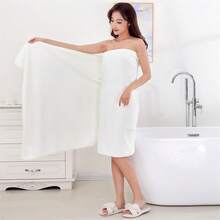 1pc Oversized 70x35 Inch Women's Waffle Weave Bath Towel - Ultra Soft Absorbent Quick Dry Bath Towel, Multi-Purpose Beach & Spa Blanket - Multicolor - View 5