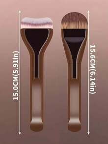 2 Professional Makeup Brush Sets - Foundation Concealer Brush, Liquid Foundation Brush Makeup Tools, Made Of Soft Fiber Material, Easy To Carry, Suitable For Travel, A Great Gift For Women And Girls, - Multicolor - View 8