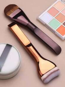 2 Professional Makeup Brush Sets - Foundation Concealer Brush, Liquid Foundation Brush Makeup Tools, Made Of Soft Fiber Material, Easy To Carry, Suitable For Travel, A Great Gift For Women And Girls, - Multicolor - View 3