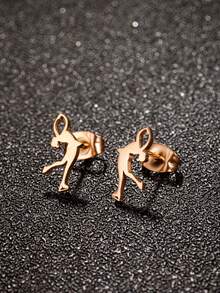 1 Pair Stainless Steel Yoga Stud Earrings ,Sports Jewelry Dancer Stud Earrings - GED729 - View 11