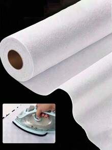 1 Roll, Iron-On Fusible Interfacing, For Sewing, Crafts, Quilting - 12 Inch*5 Yard - Non-Woven Iron-On Fusible Fleece, Single-Sided Adhesive Foam Stabilizer, White, For DIY Handbags, Home Decor - Multicolor - View 1