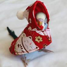 Parrot Cape Small Cloak Bird Clothes Thickened Warm Tiger Print Cockatiel Outdoor Wear - View 8