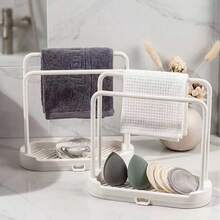 Kitchen Sink Sponge Dishcloth Drying Rack, Countertop Dish Sponge Holder, Drainage Storage Organizer For Dish Cloths, Scrubbers, Steel Wool, Freestanding Design, Keep Counter Dry, Perfect For Kitchen Counter, Sink Side, Household Kitchen Organization - Multicolor - View 7
