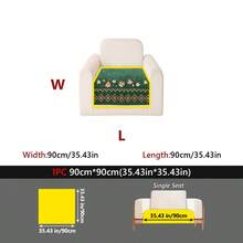 1Pc Christmas Themed Jacquard Sofa Cushion, Non Slip Couch Cover With Gingerbread & Xmas Tree Print, Washable Furniture Protector For Holiday Home Decor - Multicolor - View 35