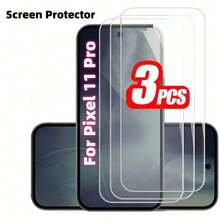 3-Pack Screen Protector, Compatible With Google Pixel 9 Pro XL/Pixel 9 Pro/Pixel 9, Pixel 10 Pro Fold/Pixel 10 Pro/10 Pro XL/10, Pixel 10a, Pixel 11/11 Pro/11 Pro XL Series, Fingerprint Unlock Tempered Glass Screen Protector, High Definition, Anti-Fingerprint, Anti-Scratch, Bubble-Free Easy Installation, Full Screen Protection - Clear - View 2