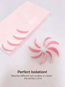 GOOLIIEYE 6 Pairs New Keratin Lash Lift Softening Silicone Lash Pads With Pink Sunflower Design, Lash Lift Auxiliary Tools - Baby Pink - View 2