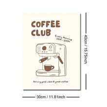 1/3pcs Set Framed/Unframed Coffe Machine Coffee Club Kitchen Canvas Poster Minimalist Brown Espresso Cafe Bar Wall Art Print Coffee Conner Decor Painting For Coffee Lover,Appartment,Living Room,Modern Home Decoration - Poster - View 13
