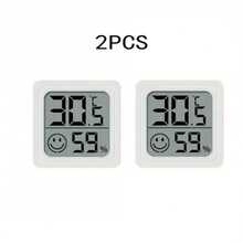 1/2pcs Mini Digital Thermometer Hygrometer, Indoor High Precision Temperature Humidity Meter, Comfort Level Indicator For Home, Office, Car, Wine Cabinet, Reptile Habitat - Thermometer and Hygrometer - View 10