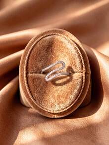 1pc Coil Ring, Inlaid With Sparkling Cubic Zirconia, Unisex, Suitable For Daily Wear Or As Party Accessory. High-Quality Ring, Exquisite Jewelry, Perfect Gift. - Line Ring - View 5