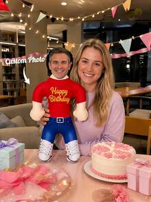 1pc Personalized Inflatable Blow Mold Prop, Customizable Photo, Custom Inflatable Party Prop, Bachelorette Party Gift, Birthday Party Gift, Inflatable Doll, Birthday Commemorative Decoration, Birthday, Christmas, Special Occasion - Multicolor - View 3