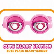 1PC-New High Quality]Crazy Eyeglasses With Moving Blinking Heart Frame Funny Big Eyes Photo Prop Phone Accessory-Anime Gift-Anime Merchandise-IP-Birthday Gift- Gift-Christmas Gift - Multicolor - View 11