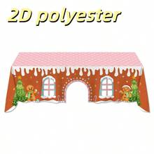 2D Tablecloths, Christmas Gingerbread House Cutting Tablecloths, Gingerbread Village House Design, Christmas Holiday Table Decorations, Indoor Family Party Decorations, Holiday Desktop Decorations With Styles And Sizes To Choose From - 2 - View 8