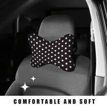 1pc/2pcs Car Headrest Pillow, Flat Print, Made Of Polyester Fiber And Polypropylene Fiber, Car Neck Pillow, Car Interior Accessories, All-Season Bone-Shaped Pillow - Headrest - View 9