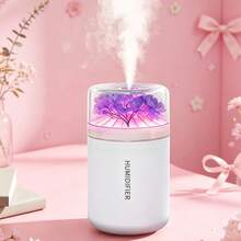 Eternal Flower Mini Humidifier USB Portable Desktop Humidifier With Night Light Silent Fine Mist Air Humidifier Suitable For Home Bedroom Office Car Cute Aesthetic Decor Gift - Mistless - View 12
