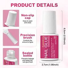 LIMEGIRL 8ml Super Strong Nail Glue, Quick Dry Nail Tip Glue, Waterproof Long Lasting Fake Nail Adhesive - MJ159-11 - View 10