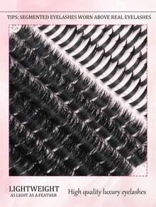 312PCS Single Cluster False Eyelashes, 3 Different Styles, Upper Eyelashes+Lower Eyelashes+Spikes, D-Roll, Suitable For Various Styles, Can Be Reused, Suitable For Beginners, Suitable For All Places, Eyelashes, False Eyelashes. - D - View 4