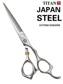 TITAN HIRLD Professional Hairdressing Scissors, 5.5" 6" Flat Shear & Thinning Shear, Japanese 440C Stainless Steel, Includes 2 Finger Rings, 1 Adjustment Plate, 1 Cleaning Cloth (All Accessories Random Color) - Silver - View 11