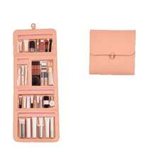 Women's Hanging Makeup Bag With Mirror - Foldable Waterproof Felt Storage Bag, Large Capacity Felt Material, Waterproof Foldable Design, Includes Mirror; Suitable For Travel, Gym, Cruise - Multicolor - View 7