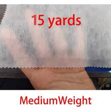 1 Roll, Iron-On Fusible Interfacing, For Sewing, Crafts, Quilting - 12 Inch*15 Yard - Non-Woven Iron-On Fusible Fleece, Single-Sided Adhesive Foam Stabilizer, White, For DIY Handbags, Home Decor - White - View 7