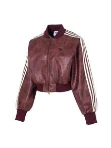 Adidas Women's Sports Jacket SST PLTHR JKT Casual Retro Leather Short Baseball Jacket KD8792 - Like This - View 1