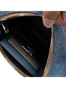 Unisex Outdoor Sports Casual Bag DIA MONOGRAM MEGA LOGO POCKET DENIM HO Denim Monogram Colorblock Shoulder Bag 3ABQM134N-50INS - Indigo - View 3