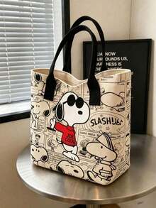 1件 Snoopy Princess 托特包－大容量耐用帆布包，附粉色蝴蝶結後背包與愛心圖案手提包，適合節日活動、慶典場合與日常使用，可用作錢包與單肩包，結構穩固，感恩節、聖誕節與萬聖節慶祝理想之選，節日禮物，派對配件 - 紅色 - 查看 5