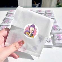 KPop Demon Hunters 500pcs Cartoon Popular Character Roll Stickers, Suitable For Hobby Collectors, Gift Sealing, Laptops, Packaging Decoration, DIY Crafts For Halloween, Thanksgiving, Christmas, And Holiday Gift Supply, Ideal Choice. - Multicolor - View 3