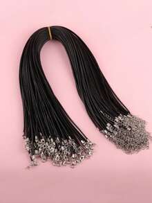 1 Pack DIY Handmade Necklace Cord, Black Pendant Necklace Jewelry Rope - Black - View 1