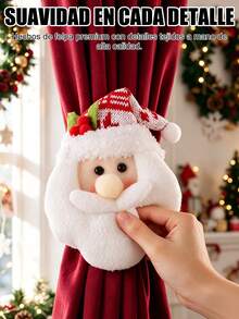 Curtain Hook & Curtain Buckle - 2pcs (Santa Claus + Snowman) - View 5