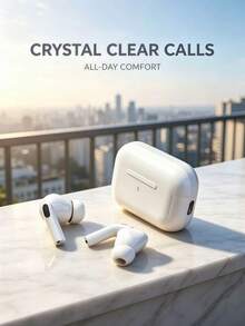Newly Upgraded True Wireless Bluetooth Earbuds, Sports And Gaming Earphones. Lightweight And Portable, Built-In Microphone, Providing Immersive High-Quality Audio Experience. - White - View 3