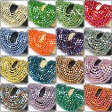 98pcs 6mm AB Color Round Flat Crystal Glass Spacer Beads For Handmade DIY Beaded Bracelets, Necklaces, Phone Chains, Car Decor, Scene Decoration Accessories Loose Beads - Crystal Beads - View 7