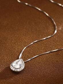 ESBERRY 1 buah Kalung, Kalung Liontin Tetes Air Minimalis, Desain Elegan, Hadiah Istimewa untuk Pacar atau Sahabat, Rantai Halus Cocok untuk Pemakaian Sehari-hari - Kalung berbentuk buah pir - View 7